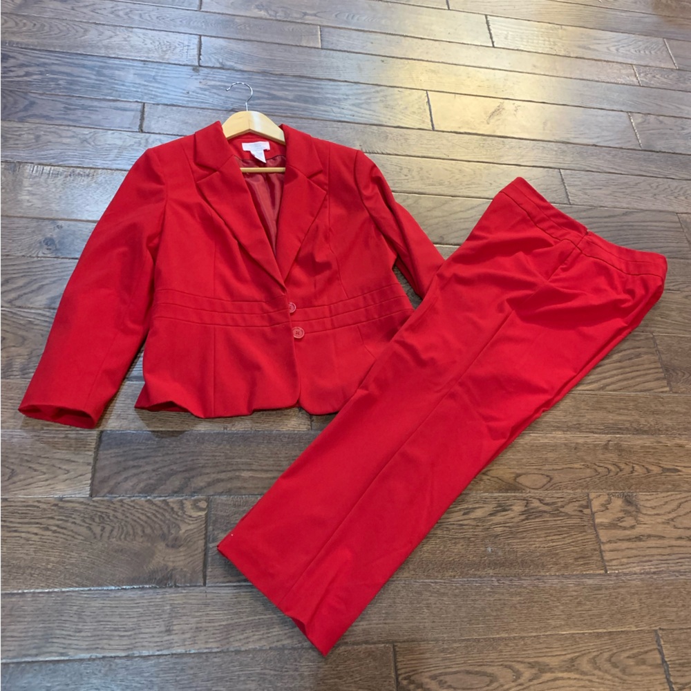 Worthington Separates -Blazer and Pants set-- Red - Size 10 - Gorgeous Set